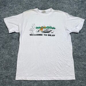 Colour Welcome To Inlay Myanmar Graphic T-Shirt White 2XL Souvenir Burma Tee